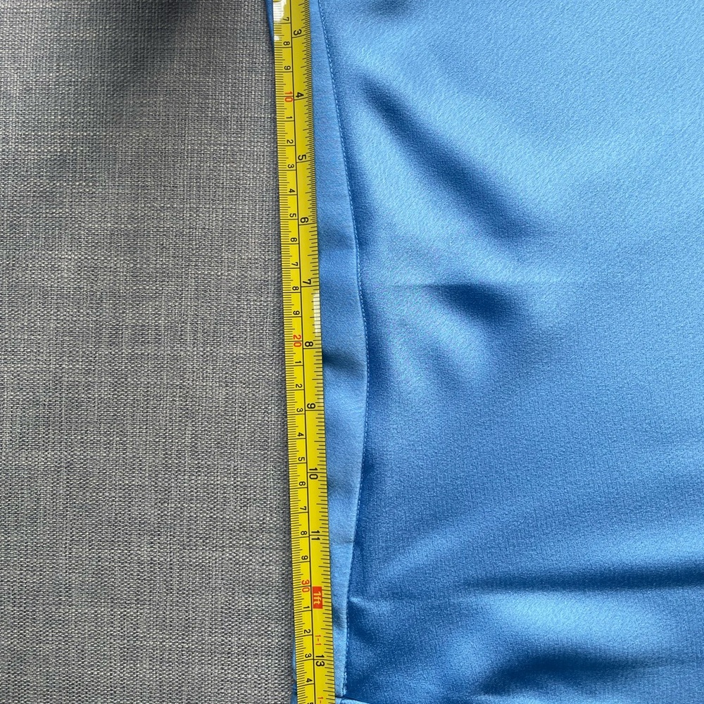 NWT Karen Millen Light Blue Satin Skirt - Picture 6 of 8